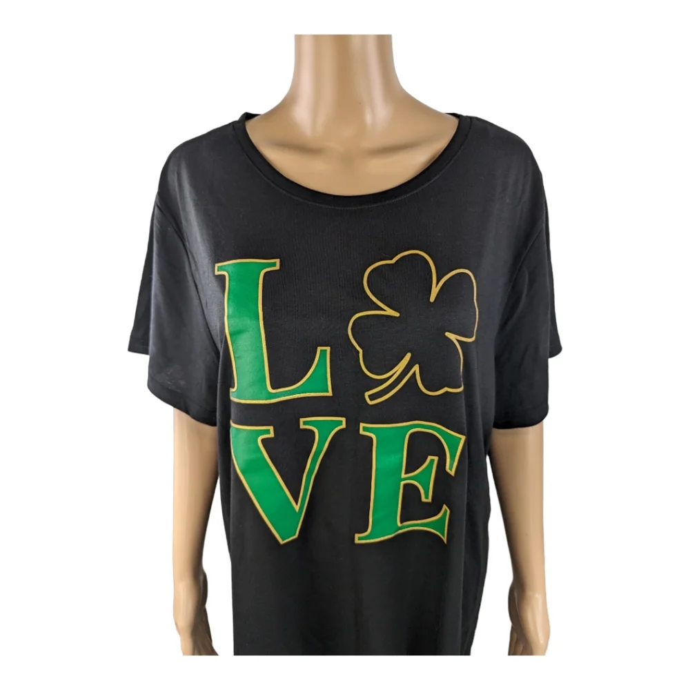 Way to Celebrate Love 4-Leaf Clover Graphic T-Shirt XXXL
